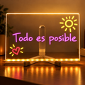 Pizarra LED con dibujos que brillan